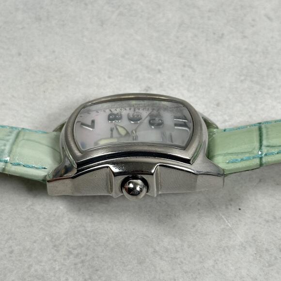 Invicta Lupah Womens Watch 29mm Tank Style MOP Dial Green Leather New Battery - Picture 3 of 13